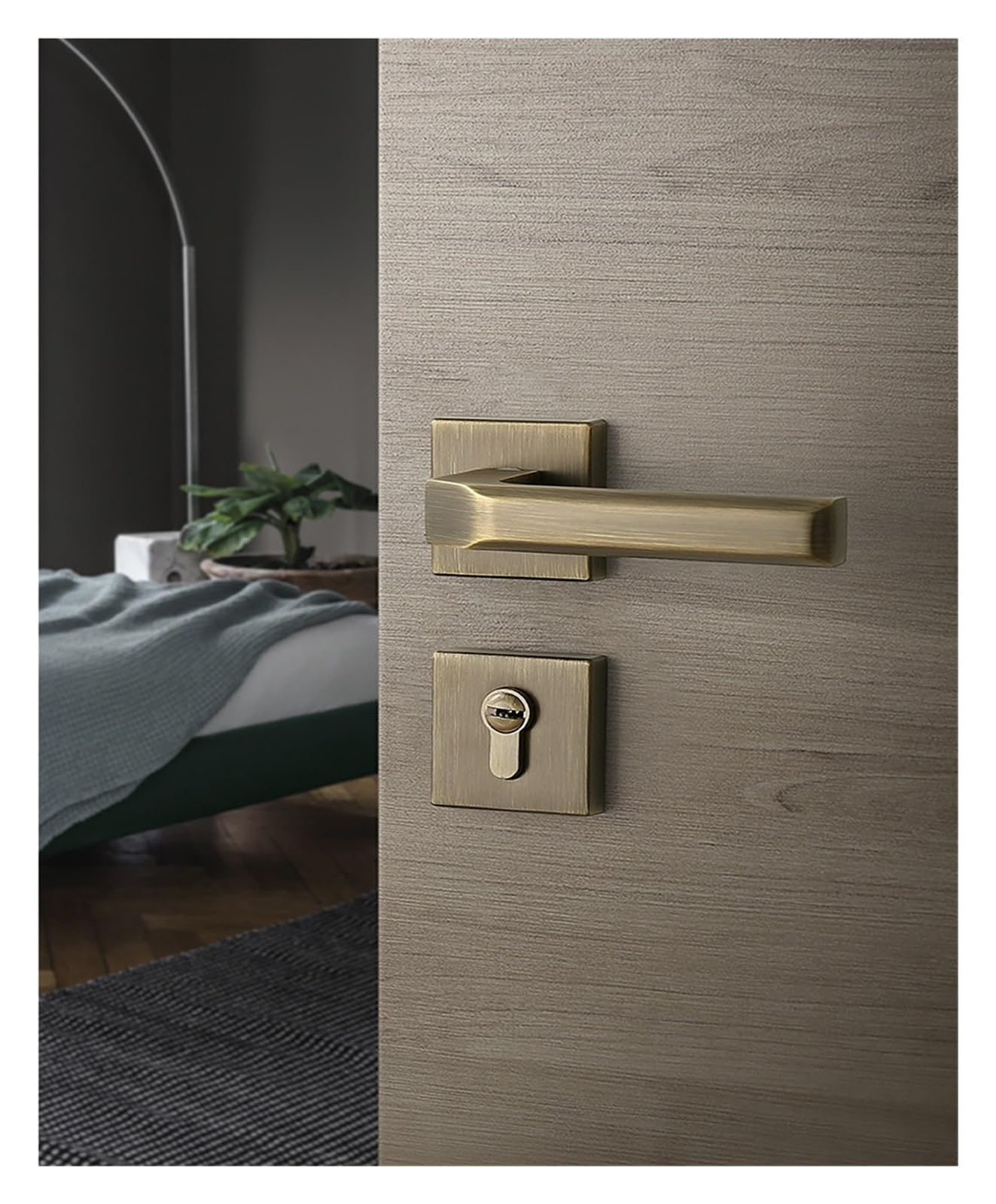 Serrure de porte magnétique type F-72 fendue en bronze pour chambre