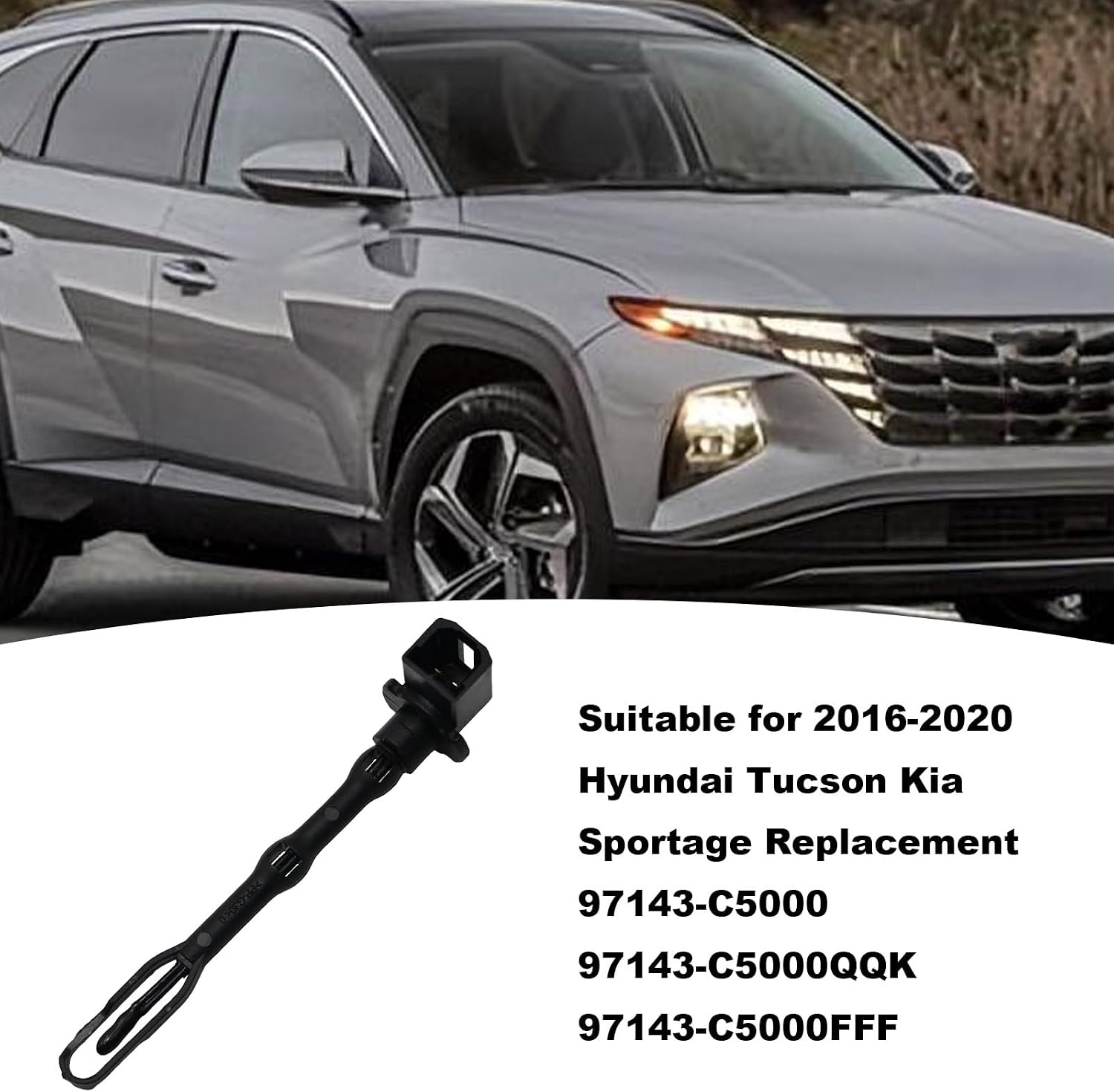 Saihisday 97143-C5000 A/C Evaporator Temperature Thermistor Replacement for Hyundai Tucson Kia Sportage Replaces 2016-2020