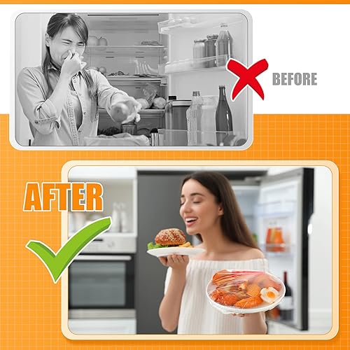 Miniatura 4 de Crtiin 1000 fundas desechables para tazones, cubiertas de plástico para platos para alimentos con envoltura elástica de plástico para alimentos para