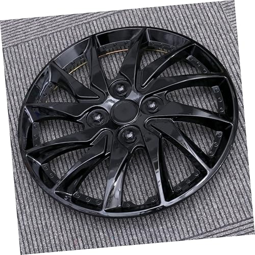 Miniatura 6 de Tapacubos para llanta de automóvil, 14 tapacubos para llantas, accesorios de insignia, decoración negra, cubierta para volante, carcasa de repuesto