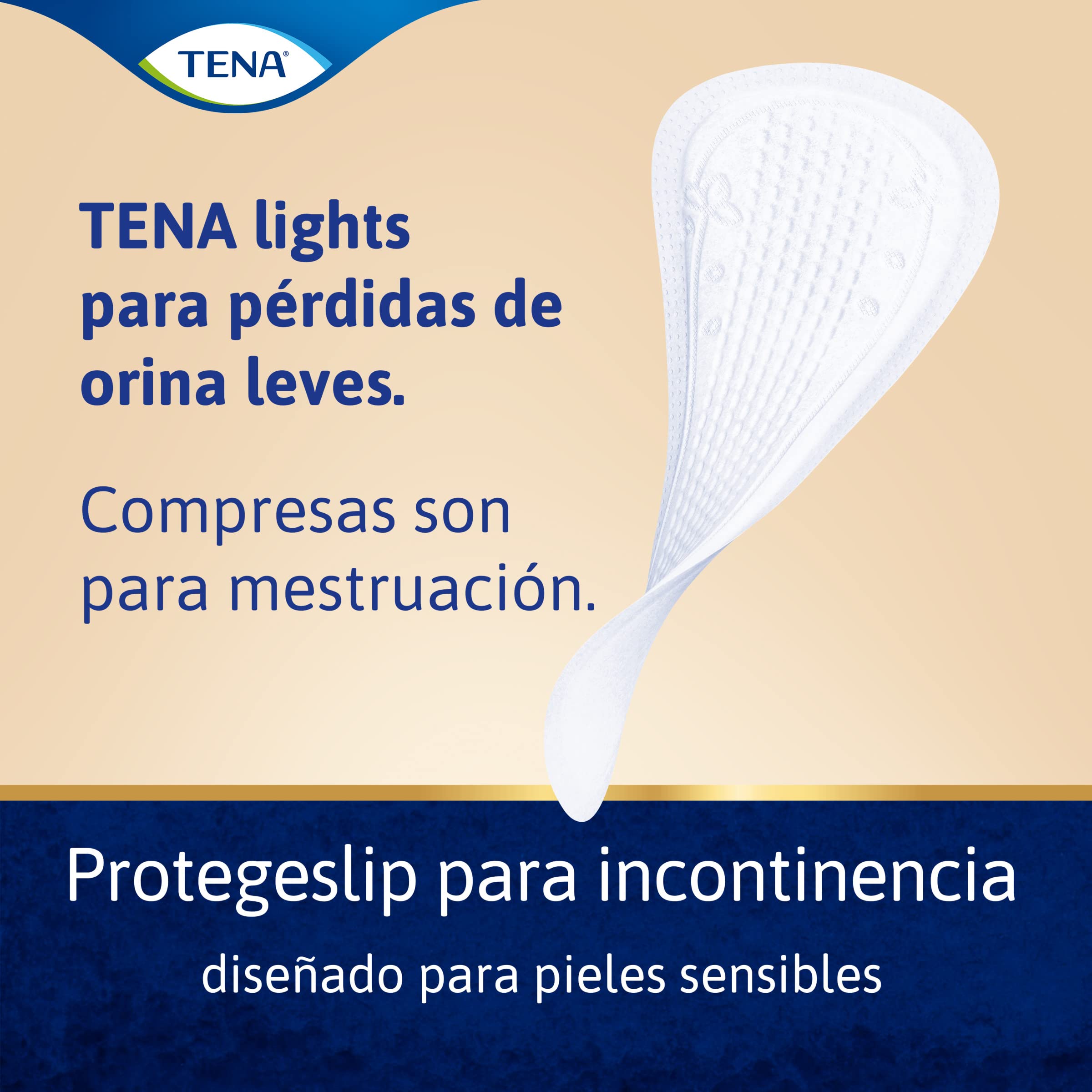 TENA Discreet Sensitive Long 20 - Protegeslip Delgado y Extra Largos - Compresas Finas para Incontinencia y Pérdidas de Orina Inesperadas - 120 Protectores Anatómicos Transpirables