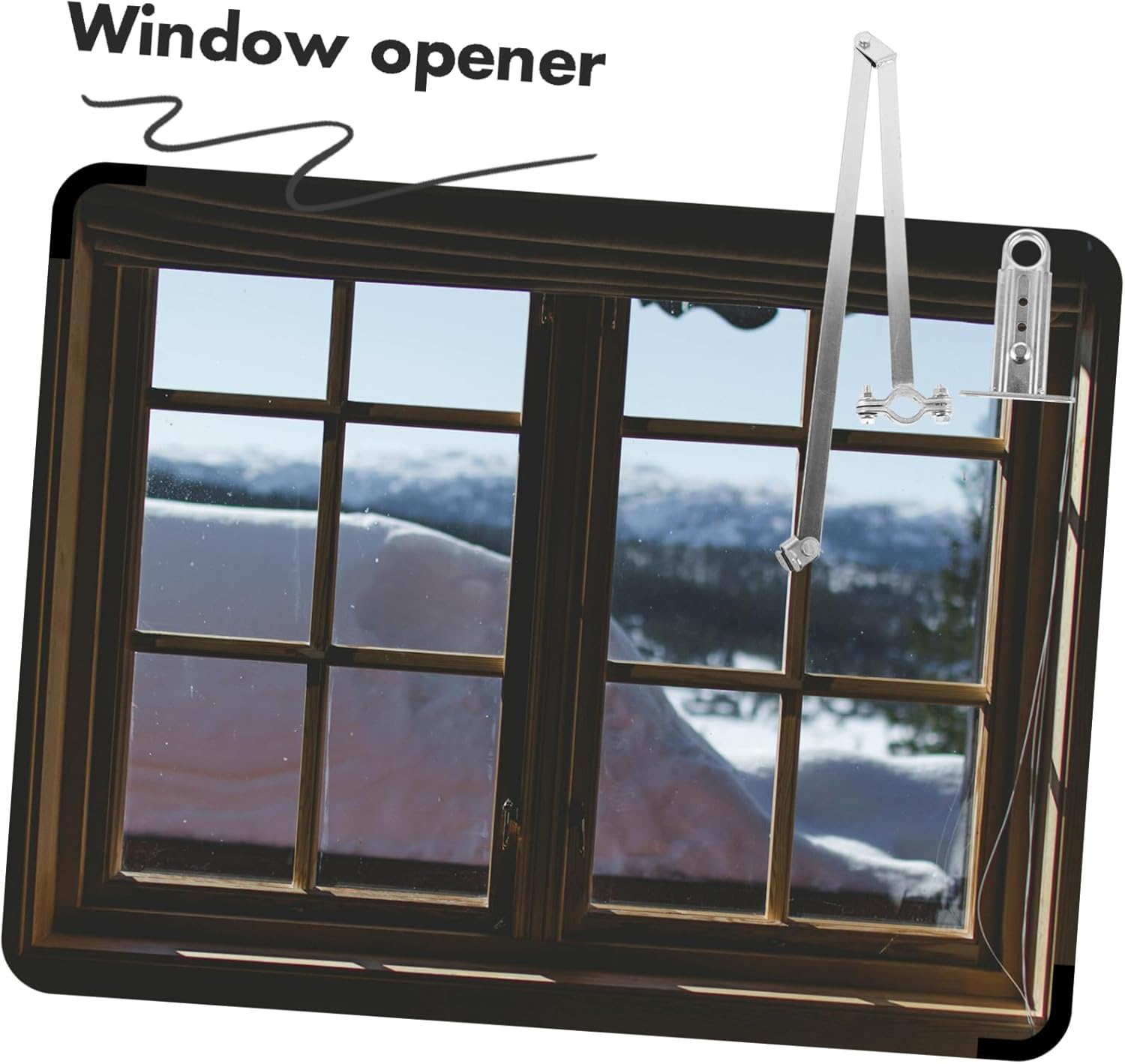 Homoyoyo 1set Manual Window Opener Hand- Ventilation Tool for Greenhouse Easy Sturdy Bracket for Improved Airflow and Convenience