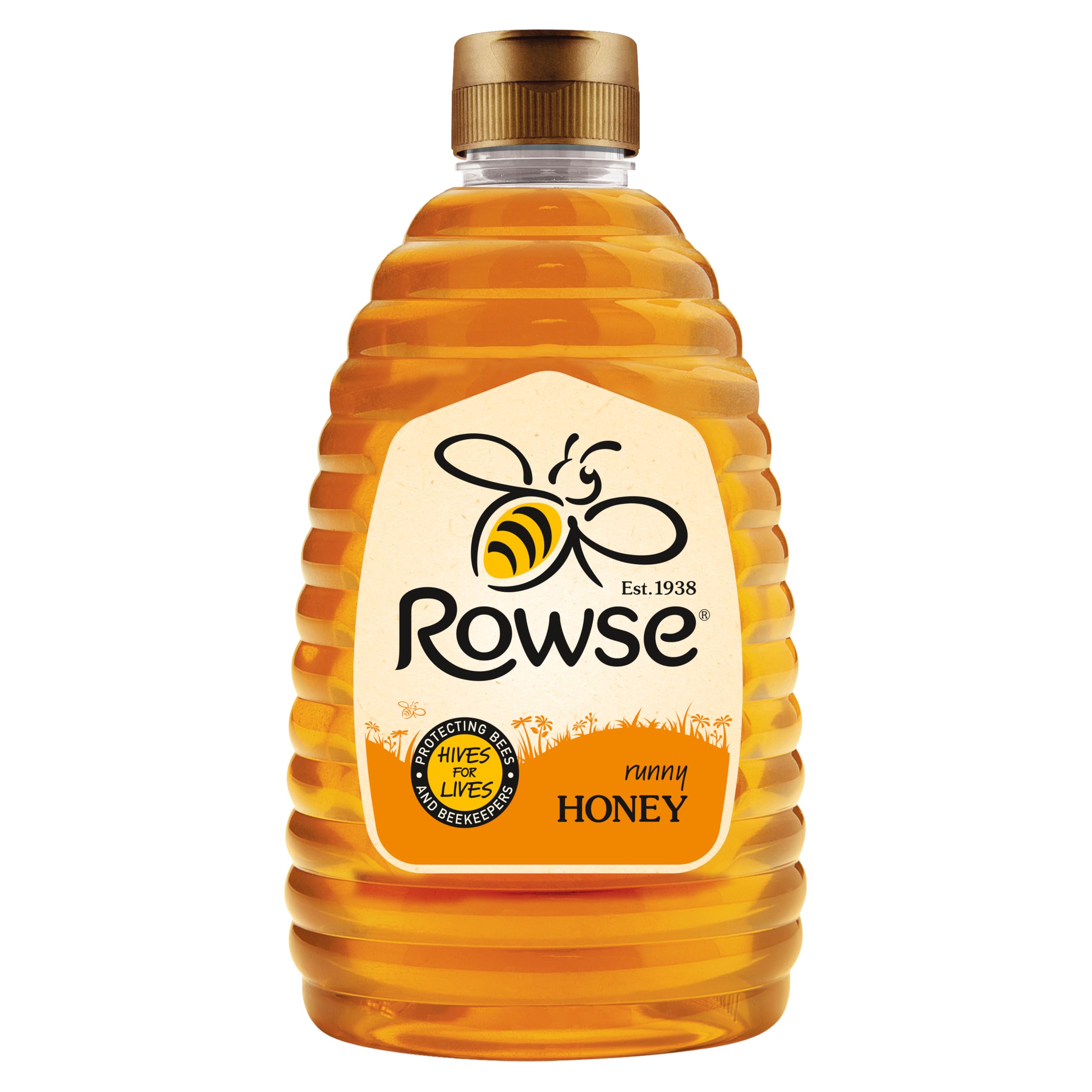 Rowse Honey, Runny Honey, Squeezy bottle, 100% pure & natural, Large size, 680g