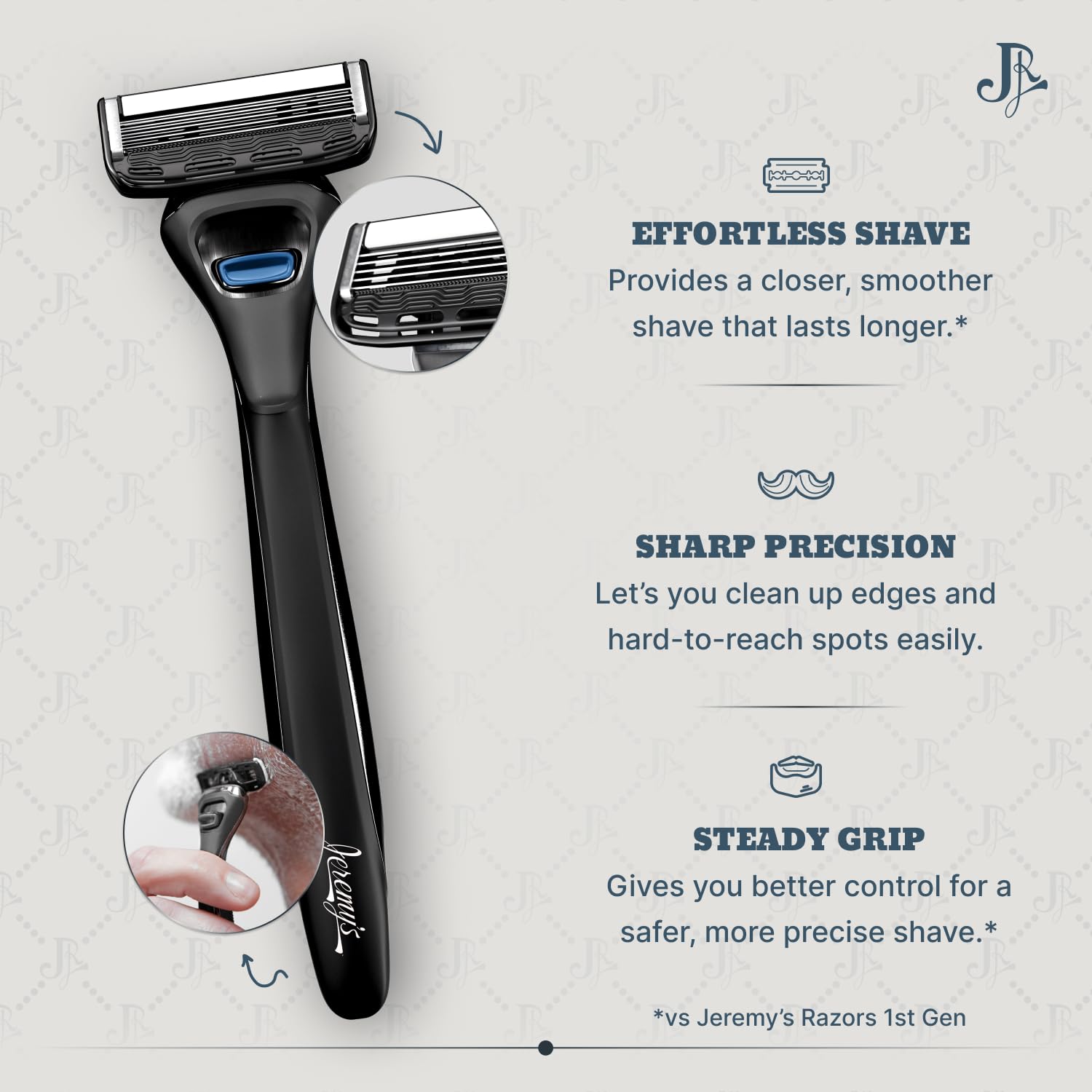 Jeremy's Razors Men's 5-Blade Razor Starter Kit
