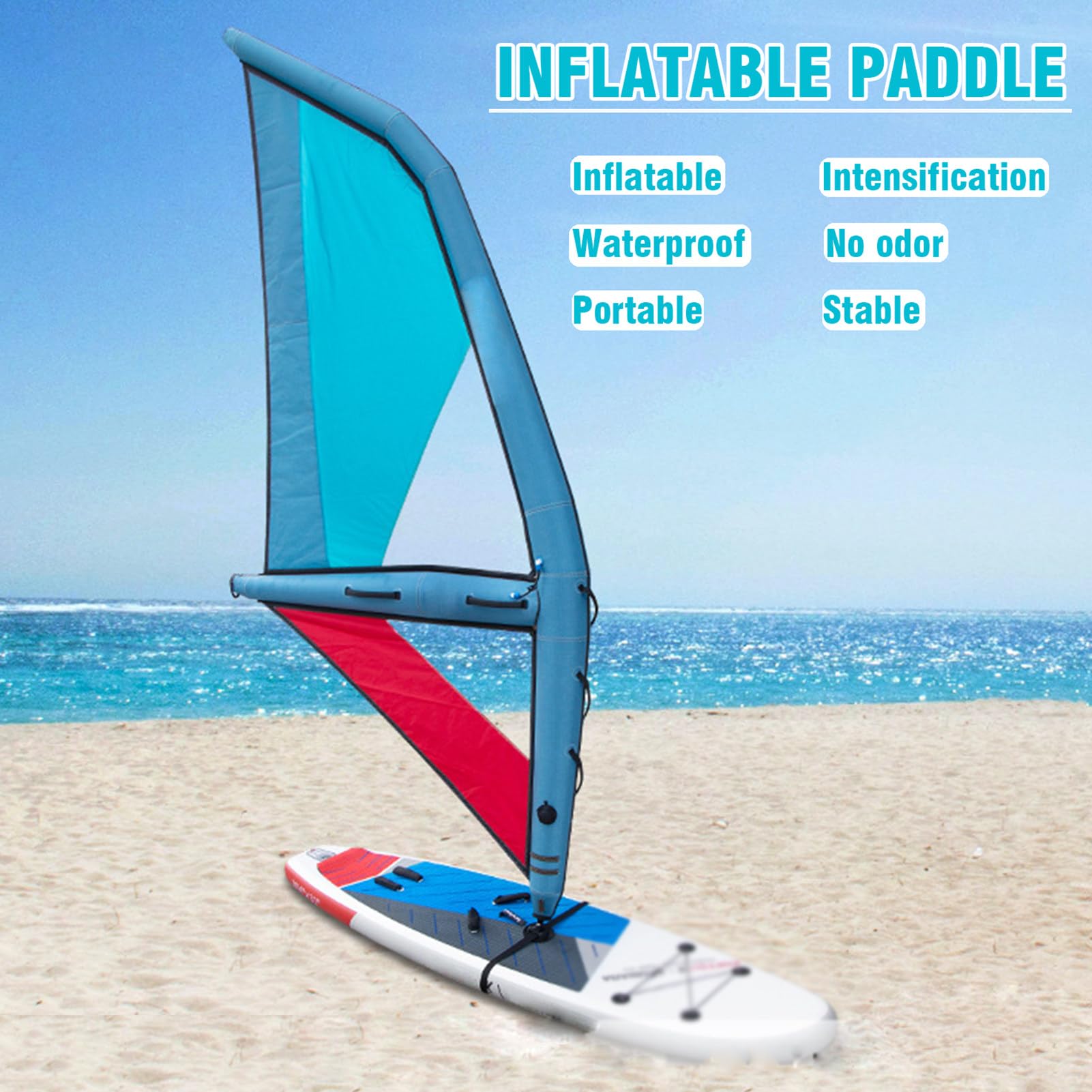 LYDZUSDP Inflatable Sail,Professional Inflatable Wind with 360° Rotatable Base and Visualization Window,Wind Surfing
