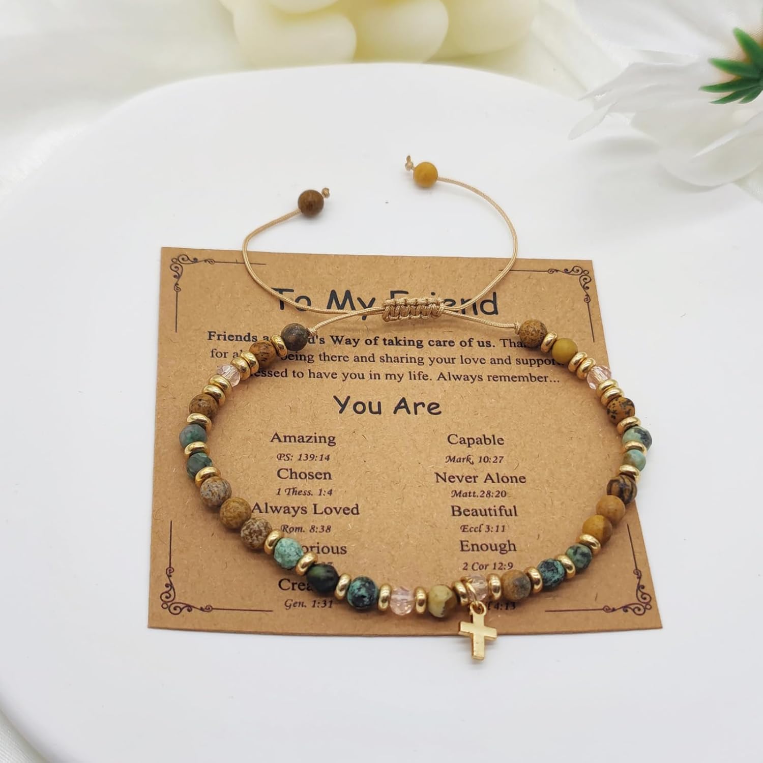 Friendship Gifts Cross Bracelet for Women, Christian Gifts for Sister in Christ, Charm Bracelets for Best Friend, Daughter,Granddaughter, Mom on Birthday Christmas Baptism Easter Graduation - Image 6