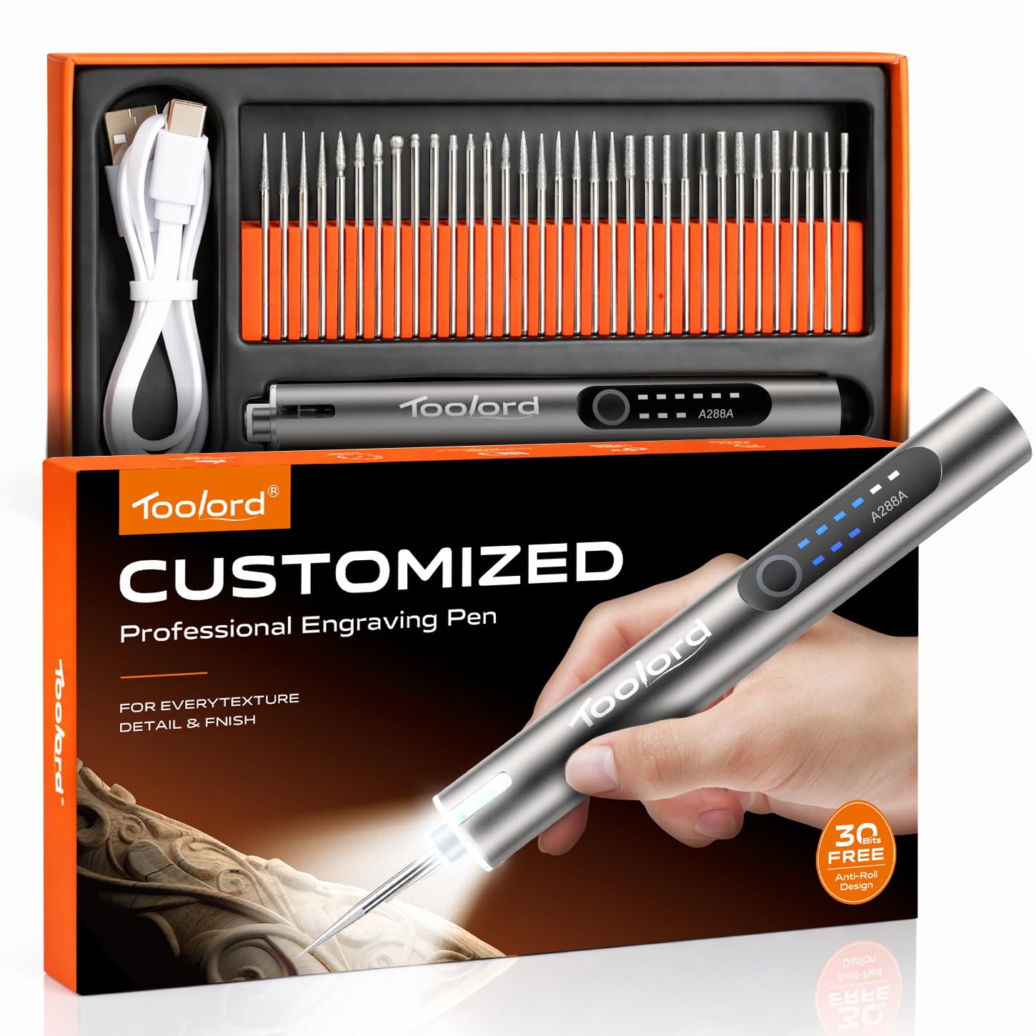 40% Off ABITAKE LED Engraving Pen Rotary Tool Kit