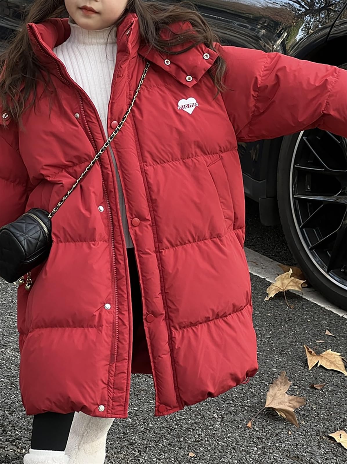 Cappotto da ragazza, piumino per ragazze, caldo, giacca invernale, giacca per bambini con cappuccio a metà lungo, parka spessa, abbigliamento da sci
