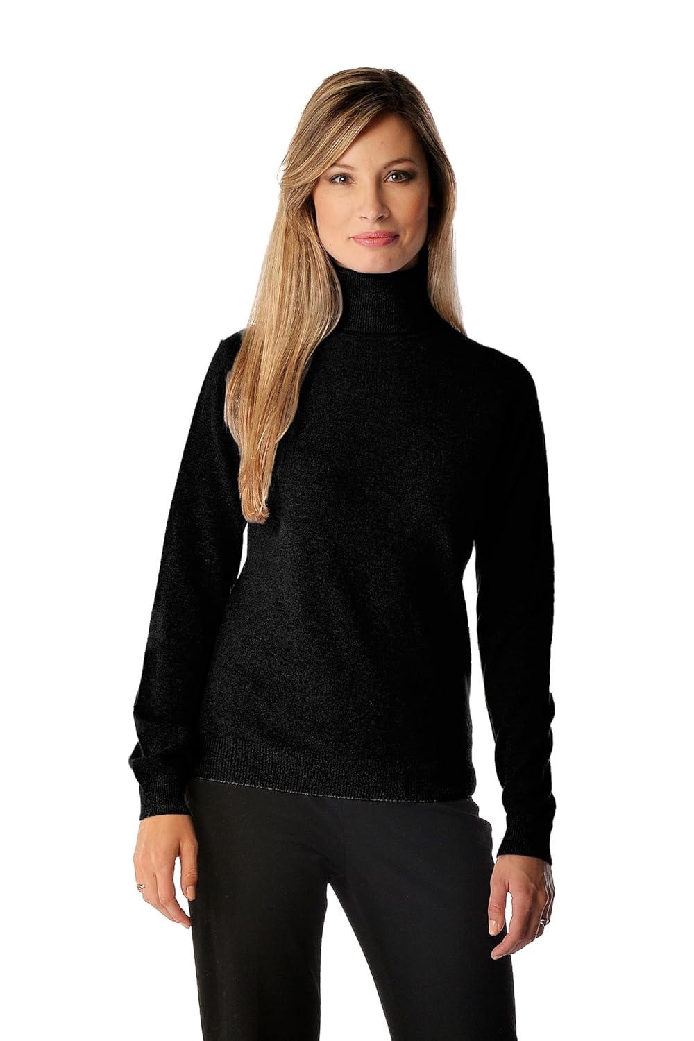 Cashmere Boutique 100 Pure Cashmere Turtleneck Sweater Women - Pullover Slim Fit Soft and Warm Long Sleeve Sweater