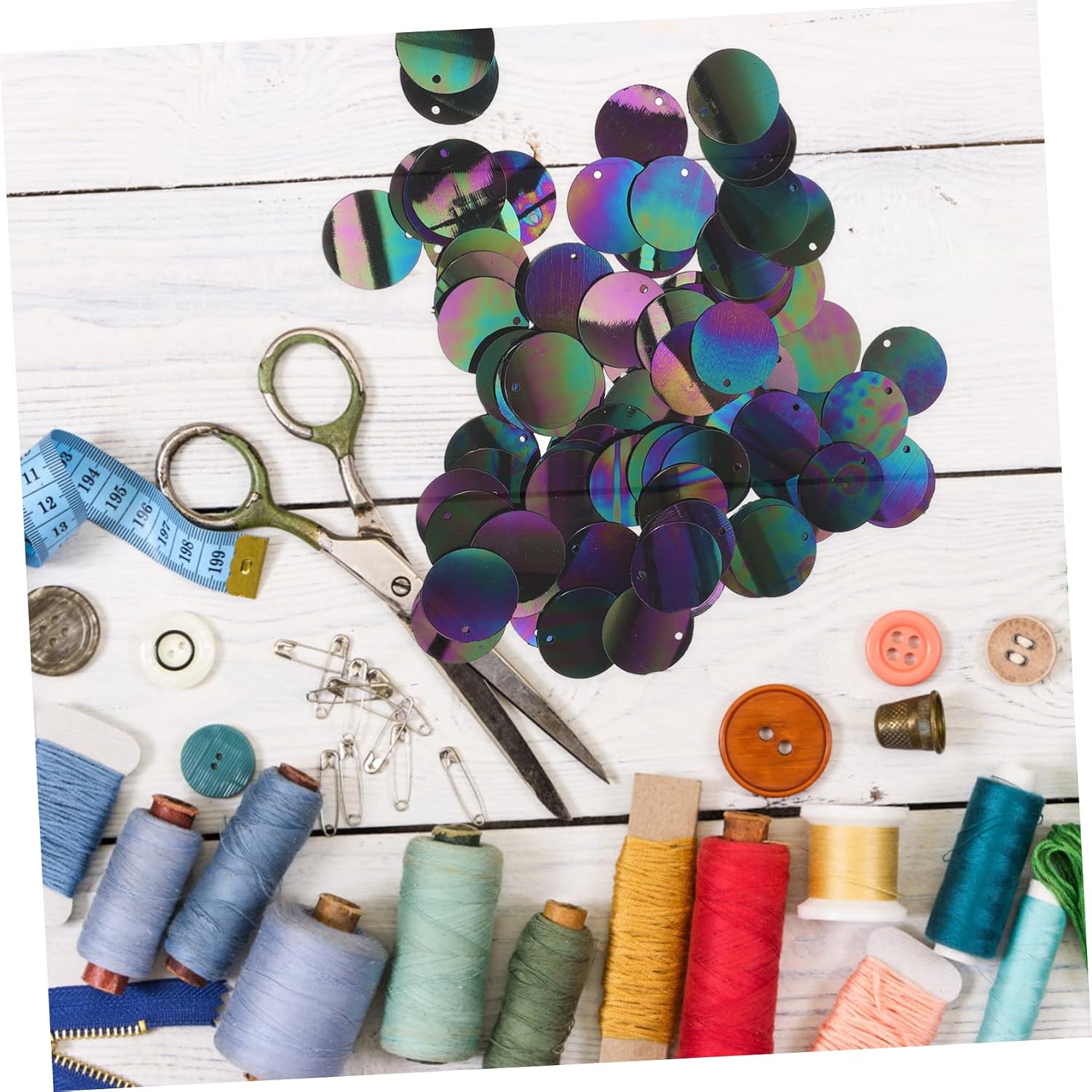 10bags DIY Round PVC Sequins for Clothing Bags and Crafts with Sequins for Embellishments Sewing and Creative Projects