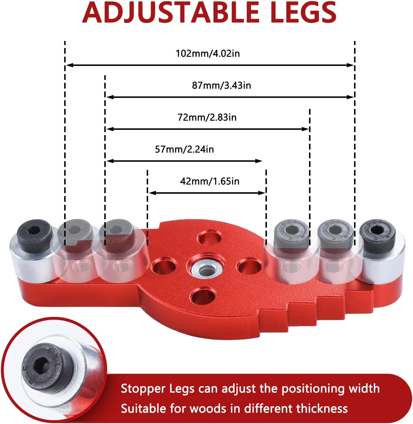 Dowel Jig Kit for Woodworking, Self-centering Line Scriber Woodworking Tools, Drill Guide with Drill Bit Set 1/4", 5/16", 3/8", Puncher Positioner Tools for Floating Shelf Brackets & Mantels
