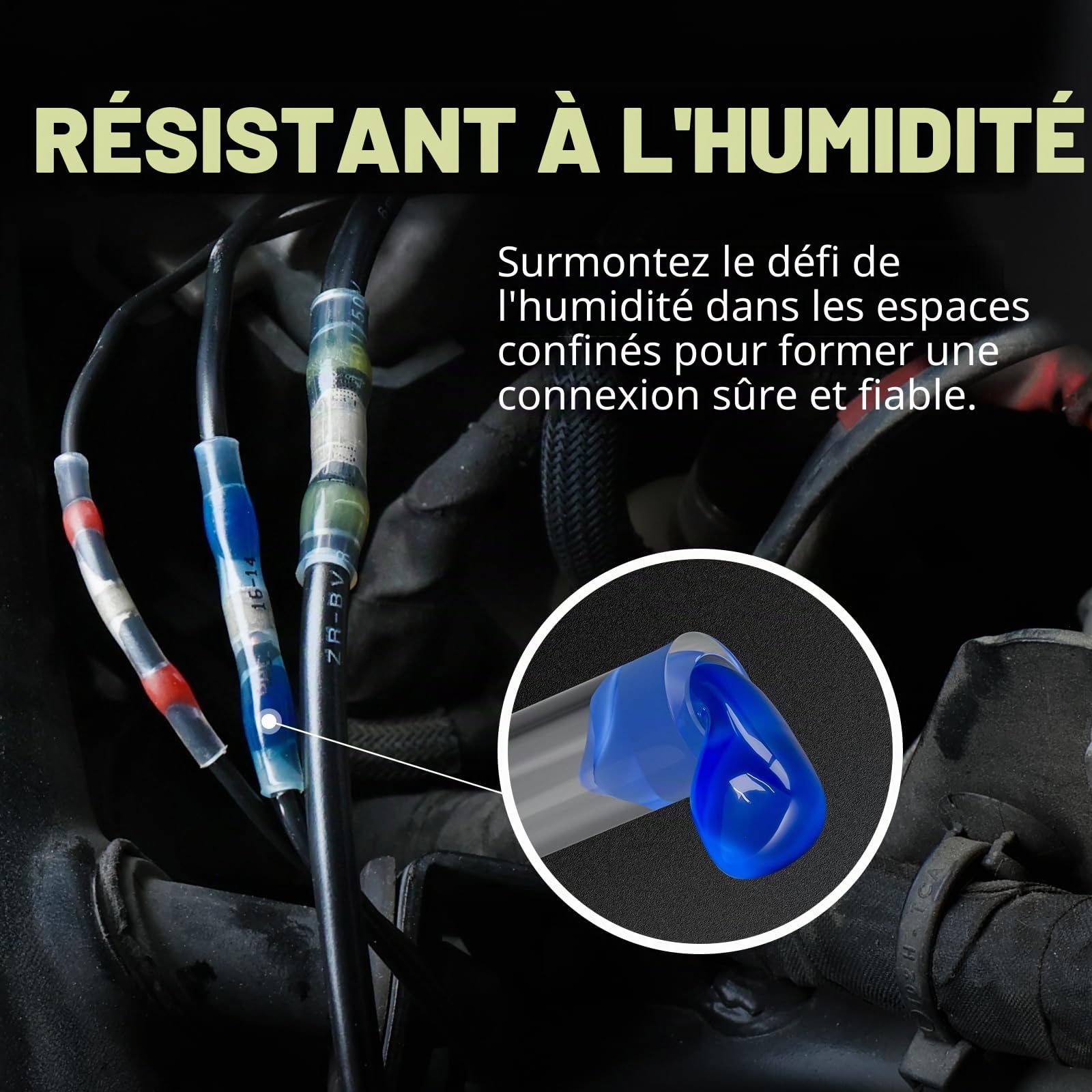 Haisstronica Lot de 340 connecteurs étanches à souder Bornes de raccordement pour marine et électrique avec résistance