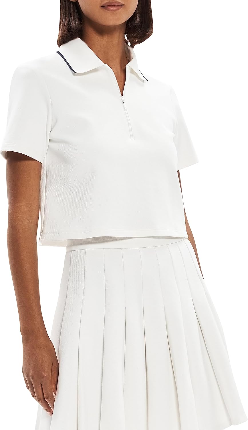 Theory Women's Tennis Polo Zip Top - Image 3