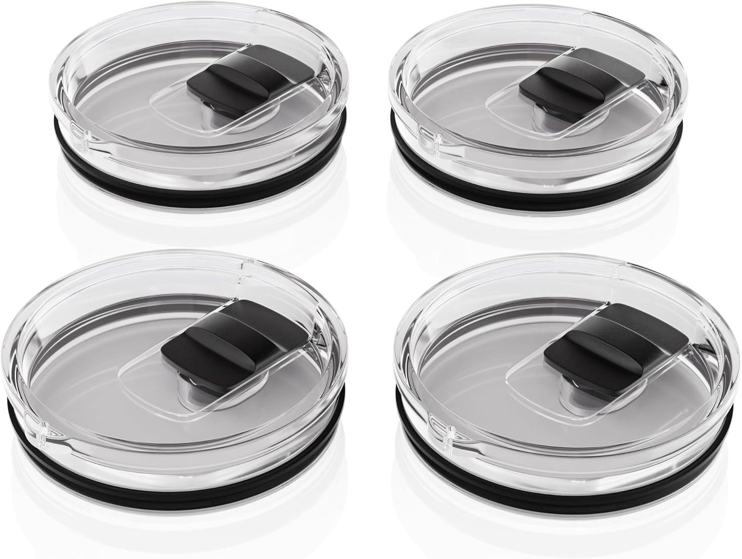 20 oz Tumbler Lid for YETI, 4 Pack Magnetic Replacement Lids for 20 oz Tumbler & 10oz Lowball, 10 oz Mug, Spill Proof Cup Covers with Slide Switch, BPA Free