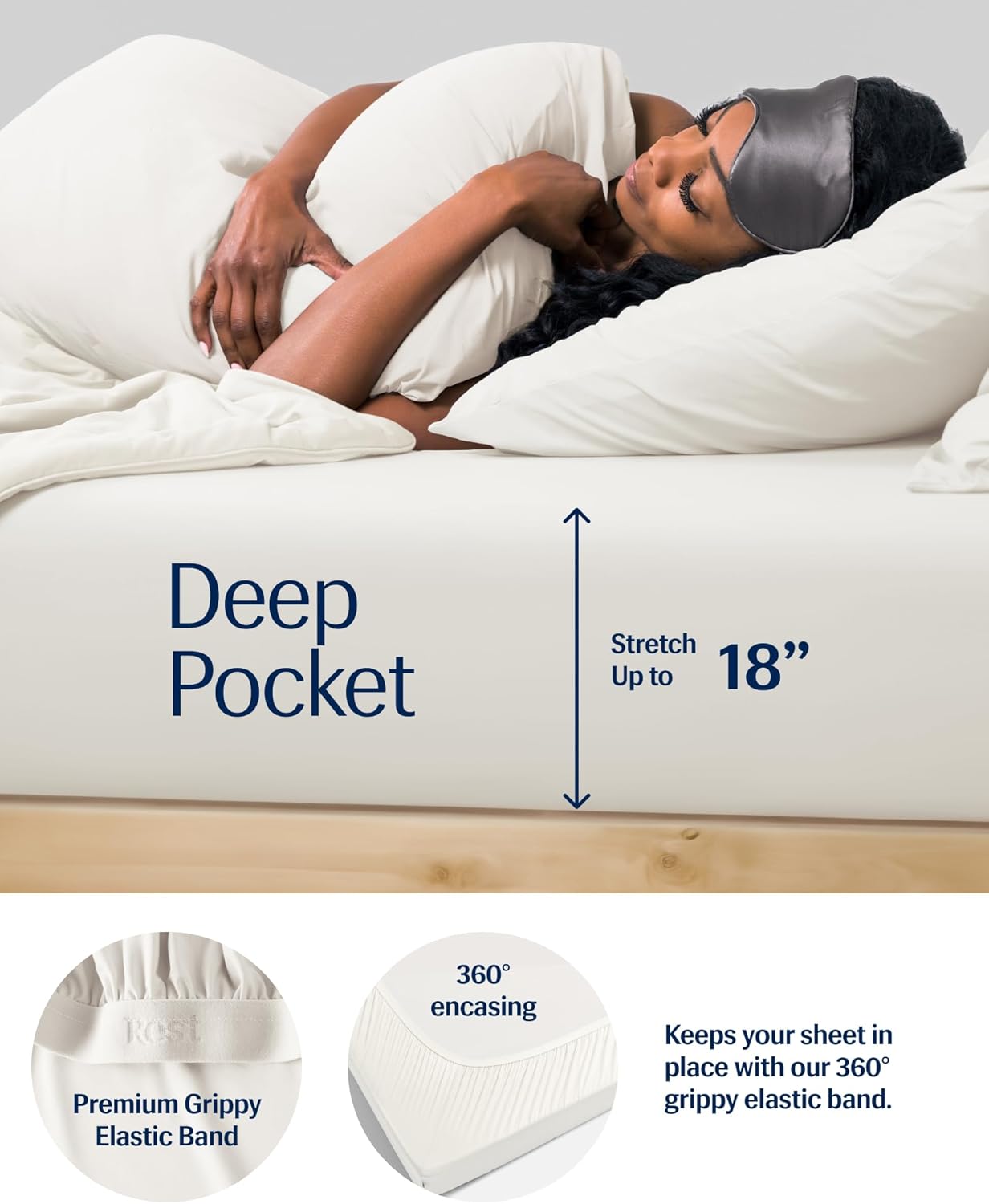 REST® Evercool®+ Cooling Comforter Set, Cali King Size, Arctic White, 4pcs with Cooling Blanket, Wrinkle-Free Deep Pocket Fitted Sheet, 2 Silver-Infused Pillowcases for Skin and Hair Bed Set