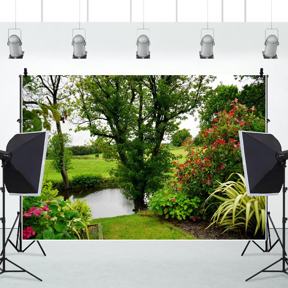 Toile de fond pour paysage printanier 3 x 2,1 m