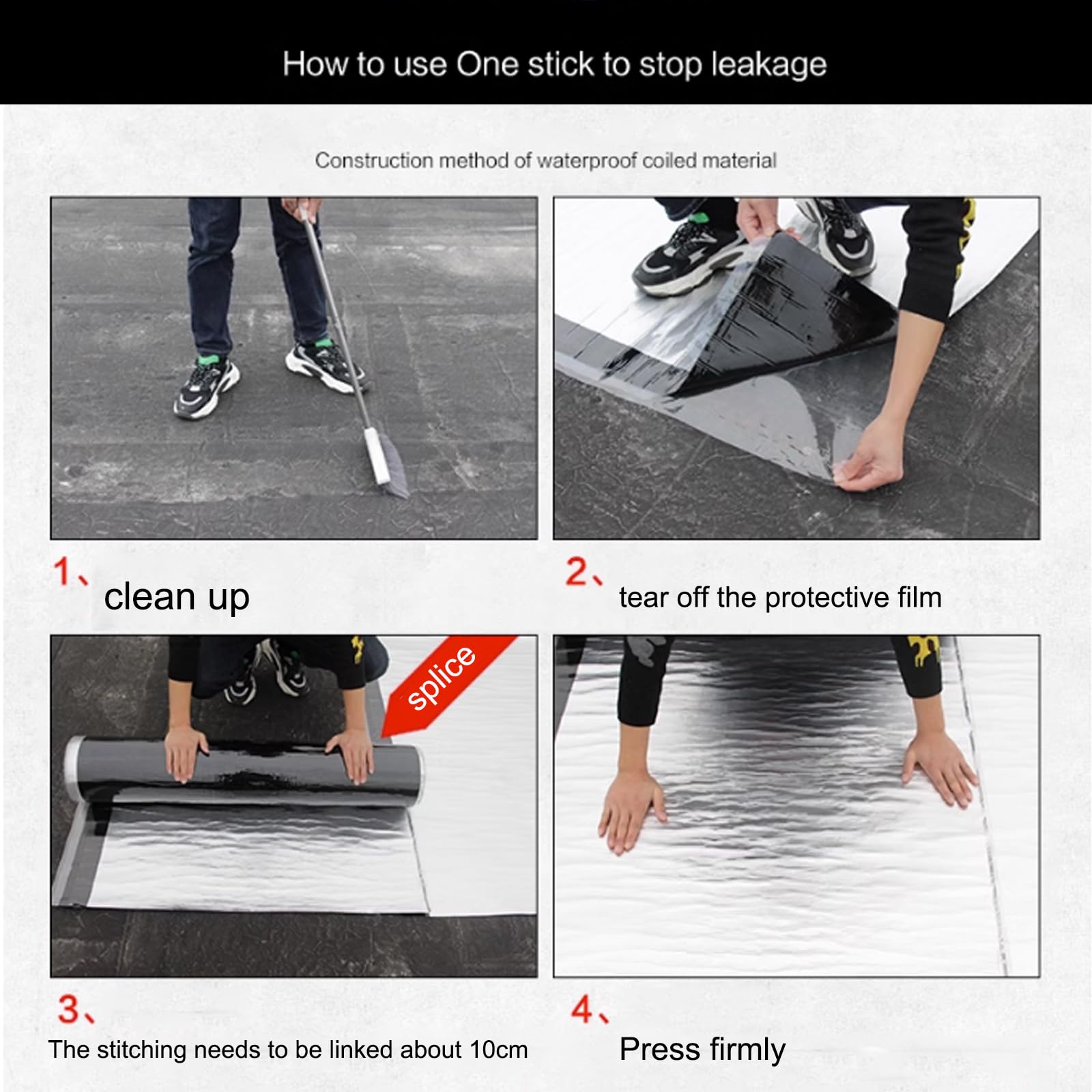 Cinta de Bituminosa Impermeable,Cinta de Sellado Autoadhesiva de Aluminio,Cinta de Reparación,para Fugas de Techo,Huecos de Alféizares,Roturas de Tuberías,Personalizable (0.4x5m)