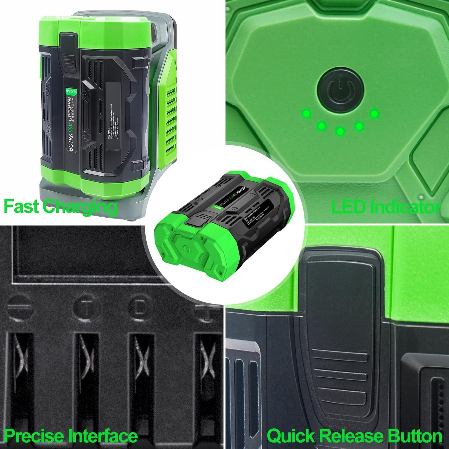 3.0Ah 56 Volt BA1400 BA1400T Replacement for EGO 56V Battery BA2800T BA2800 BA2240T BA1400T BA1400 BA1120 Lithium Compatible with EGO Battery