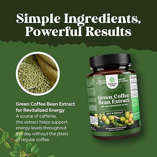 Miniatura 4 de Extracto de grano de café verde puro – Extracto de café verde pastillas de cafeína 50% ácido clorogénico píldoras de energía natural para apoyo