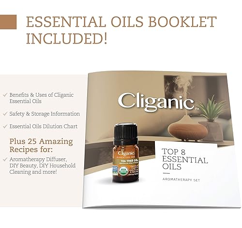 Miniatura 4 de Cliganic Aceite de ricino orgánico con el mejor juego de 8 aceites esenciales