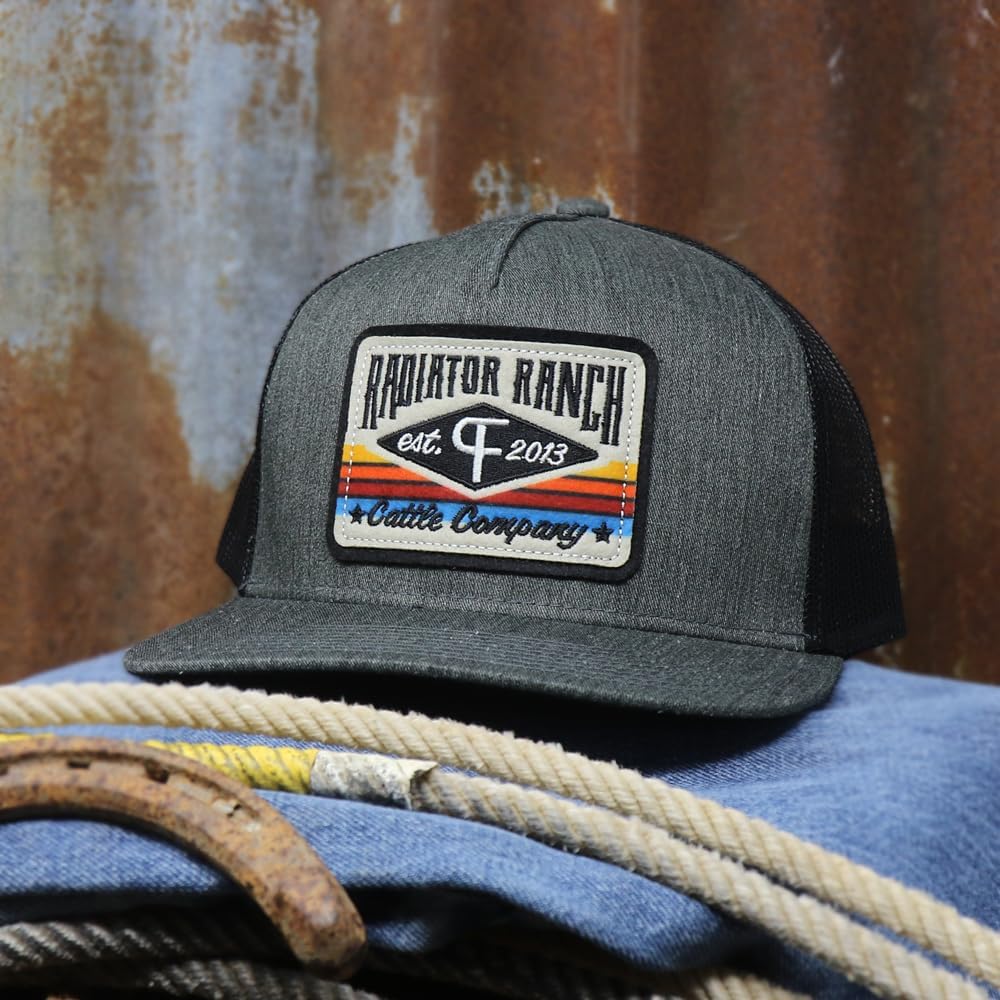 Rodeo Time Dale Brisby Radiator Ranch Bull Hauler Snapback Hat – Western Mesh Trucker Cap for Men & Women – Adjustable Style