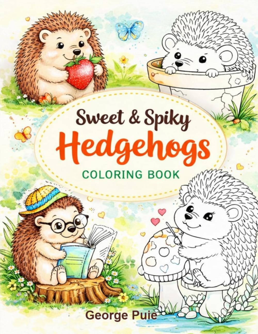 Sweet and Spicy Hedgehogs Coloring Book: Fun and Easy Coloring Pages for Kids Ages 3–8 (“The Hedgehog Adventures Series)
