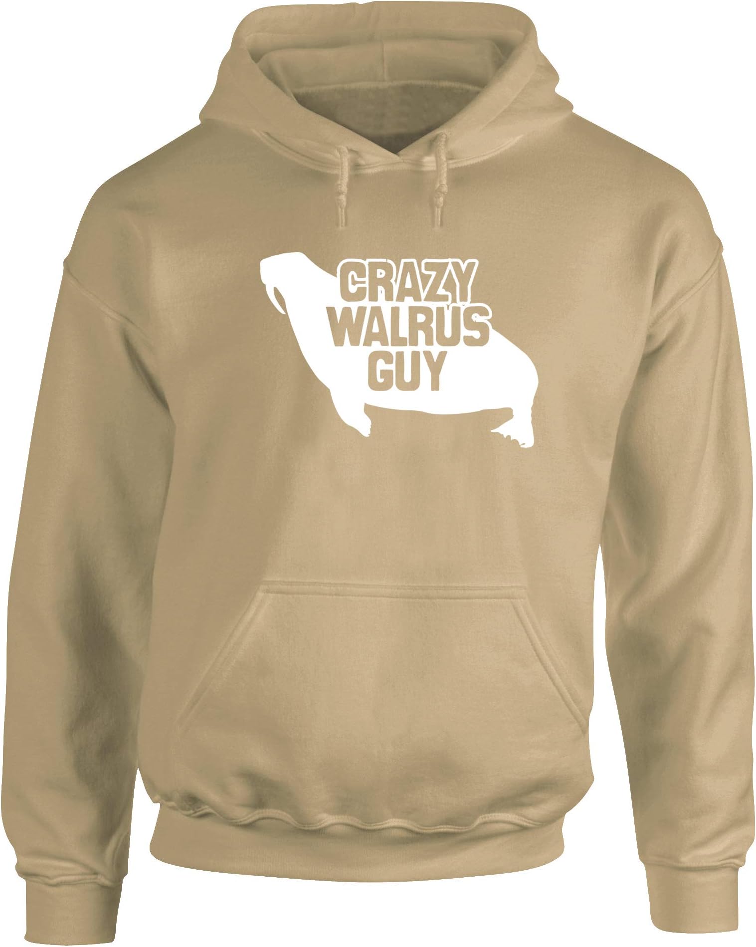 Hippowarehouse Crazy Walrus Guy Unisex Hoodie Hooded top (Specific Size Guide in Description)