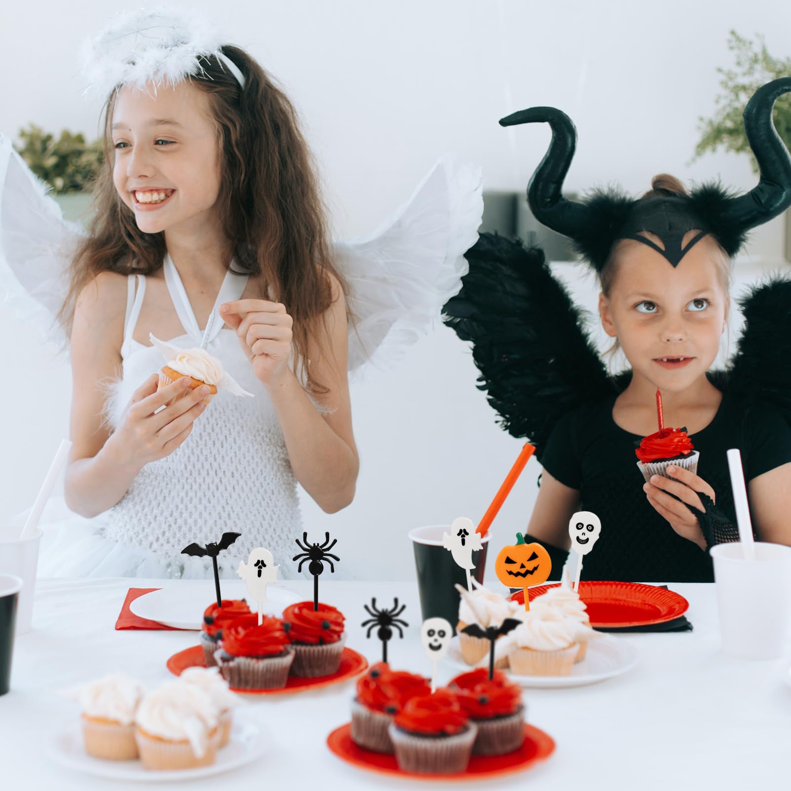 Namalu 50 Halloween Cupcake Toppers Pics En Plastique Décorations De