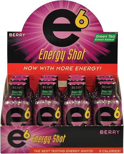 Berry Energy Shot - Paquete de 12 unidades, el mejor sabor