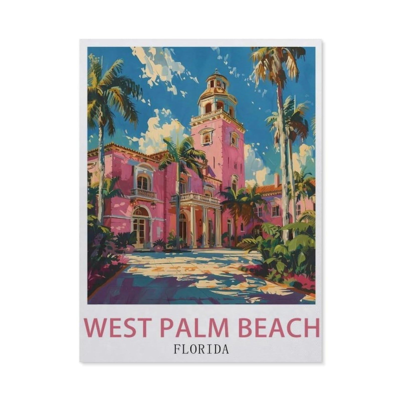 1000 Piece Jigsaw Puzzle，Florida West Palm Beach，Adults Children paper Toy Educational Game（50x70cm）-BA3 — image 1