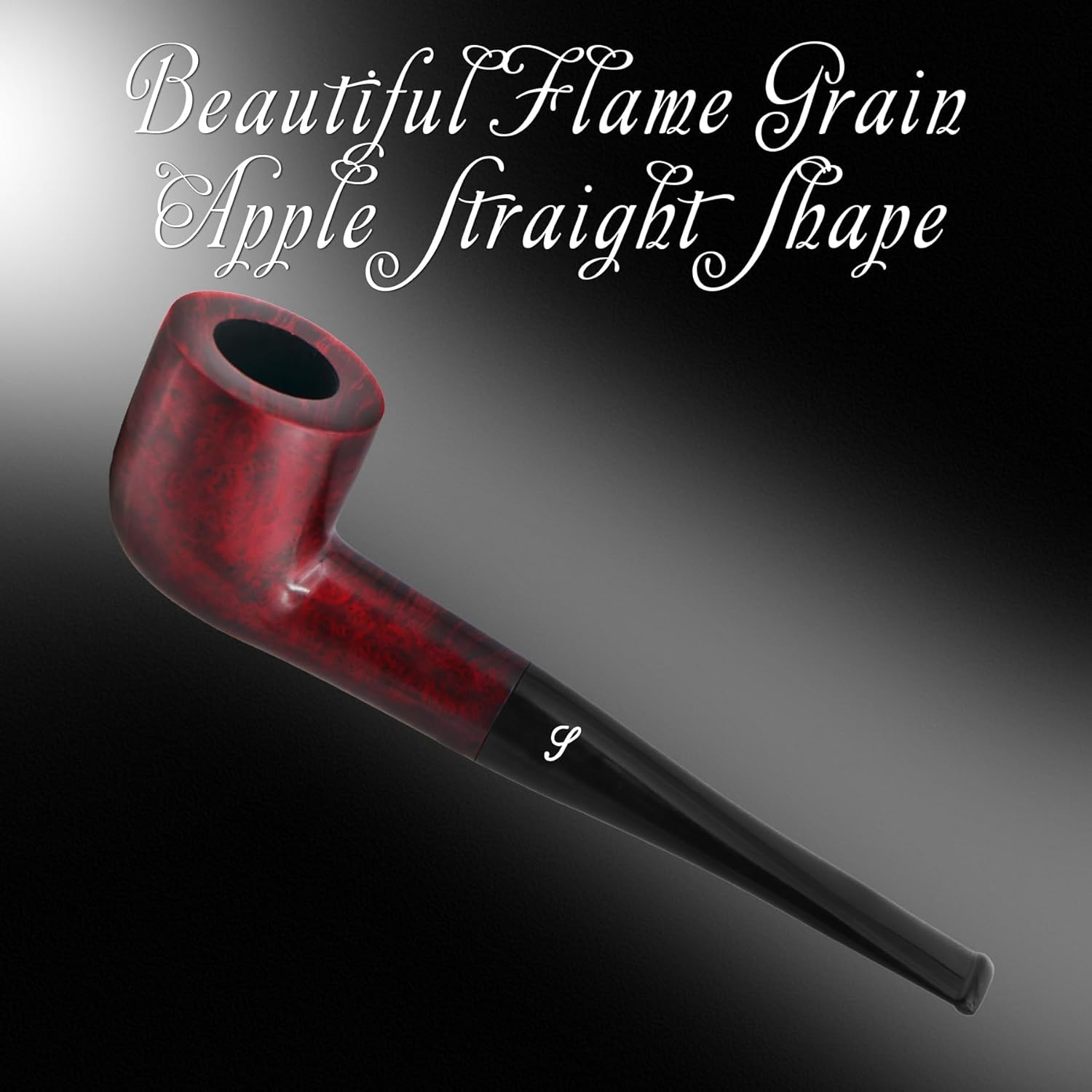 Briar Wood Tobacco Pipe – Handmade Zulu Style Pipe with 9mm Filter, Smooth Stem – Premium Pipe for Men with Gift Box(RED)