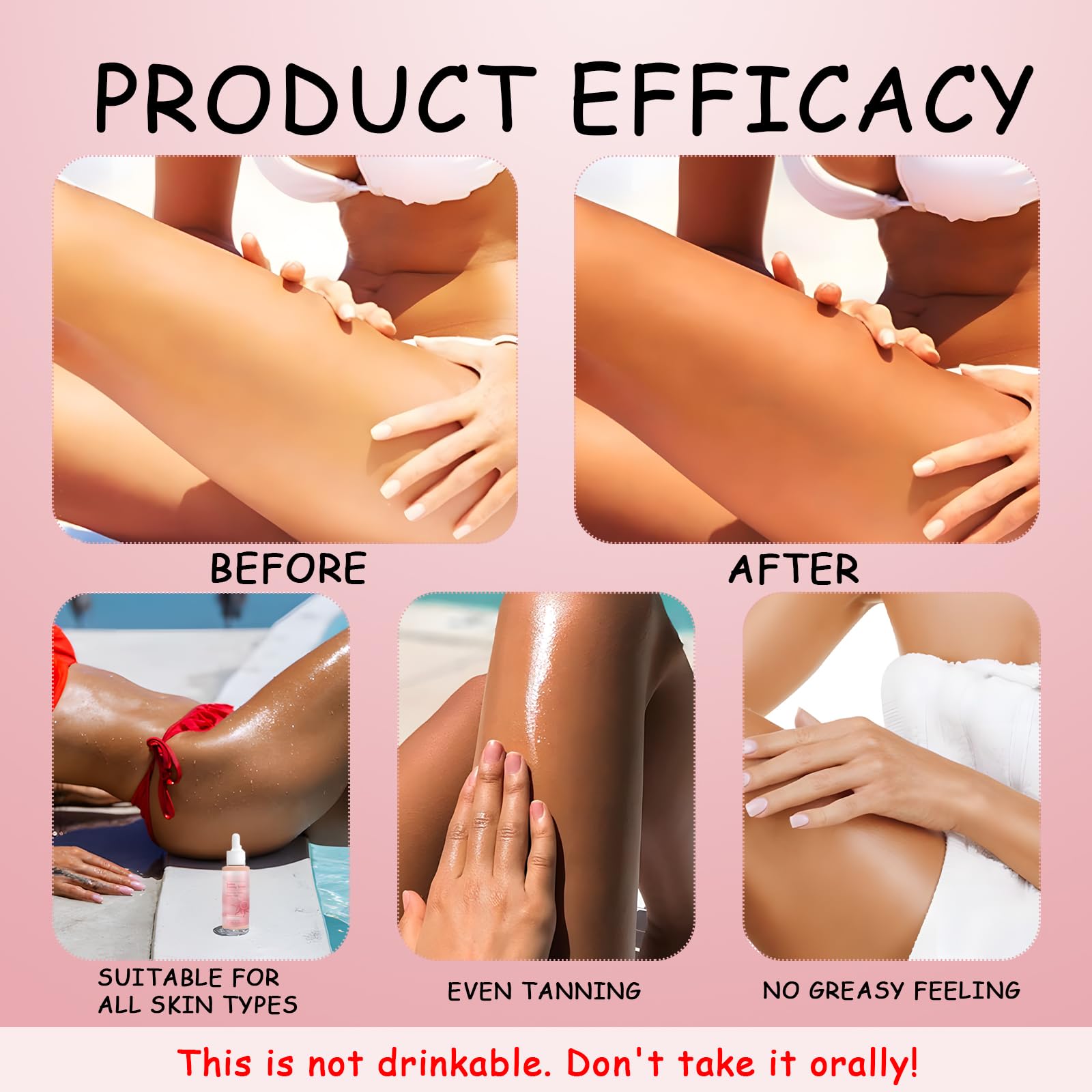 Tanning Drops,Sunless Tanning Drops Enhancing Your Natural Skin Tone,Gradual Tan Drop,For Face & Body,Give Skin a Healthy - Image 2
