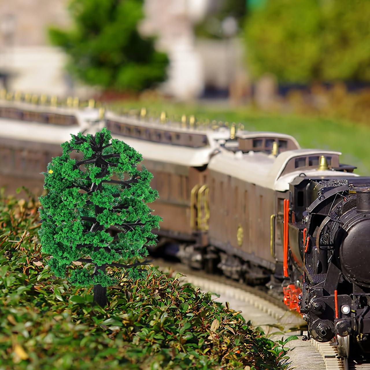 BESPORTBLE 7cm 9cm 10pcs Model Railway Accessories Trees 00 Gauge Table Diorama Miniature Grass Scenery Tree Plastic Cake Decorations Toys Plants for Crafts Mini Wooden For Train Tiny Adornments Sand - Image 2