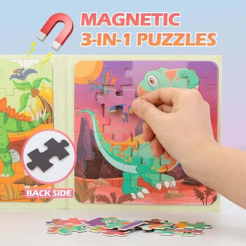 Miniatura 2 de Rompecabezas magnéticos para niños de 3 a 5 años, rompecabezas para niños de 4 a 8 años, rompecabezas para niños de 2 a 4 años, libro de