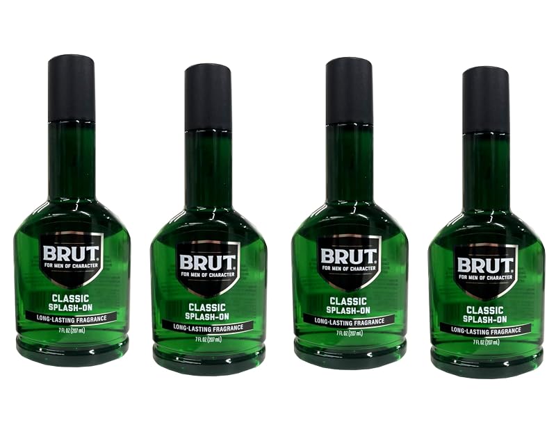 Loção corporal Brut Splash On com fragrância, Pacote com 4