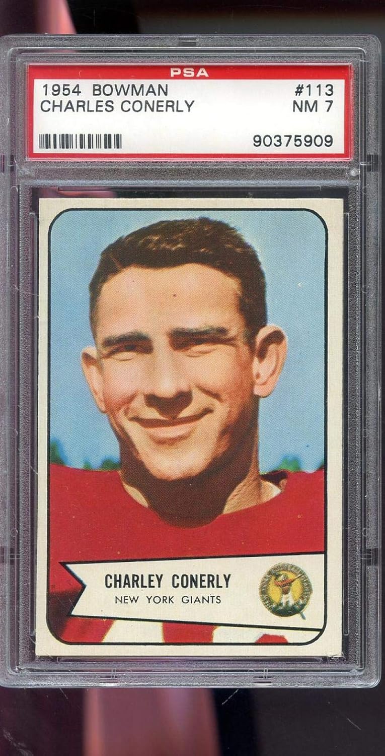 1954 Bowman #113 Charles Conerly Charley Conerly NM PSA 7 Graded Football Card