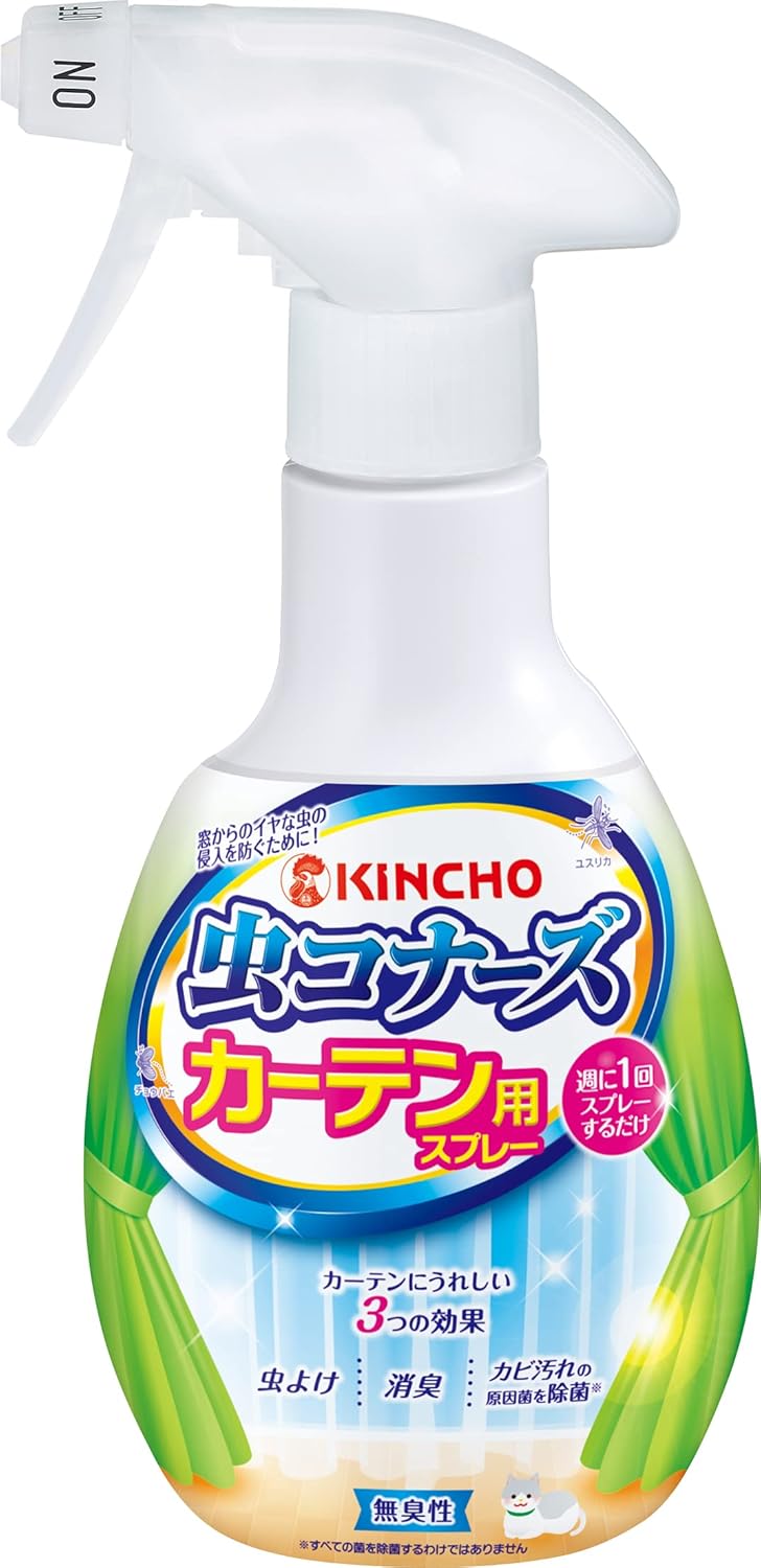 Amazon 虫コナーズ カーテン用 虫除けスプレー 300ml 無臭性 1週間効果持続 大日本除虫菊 ドラッグストア
