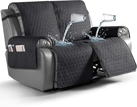TAOCOCO 100% Waterproof Reclining Loveseat Cover for 2 Seater Recliner