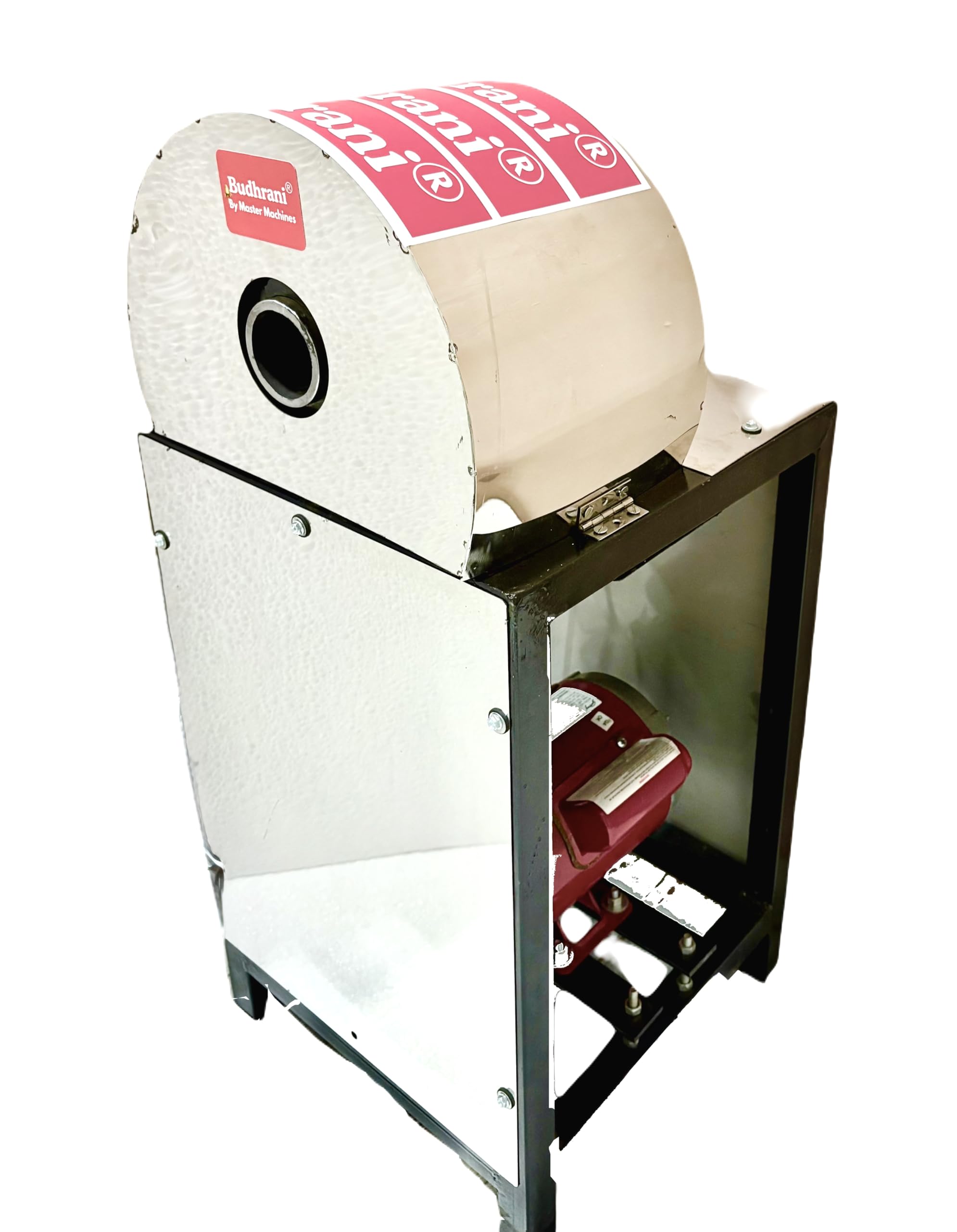 Budhrani by Master Machines Electronic Sugarcane Peeling Machine with 1 HP Motor, Commercial Grade, Silver High Grade Stainless Steel, Single Phase MM-50