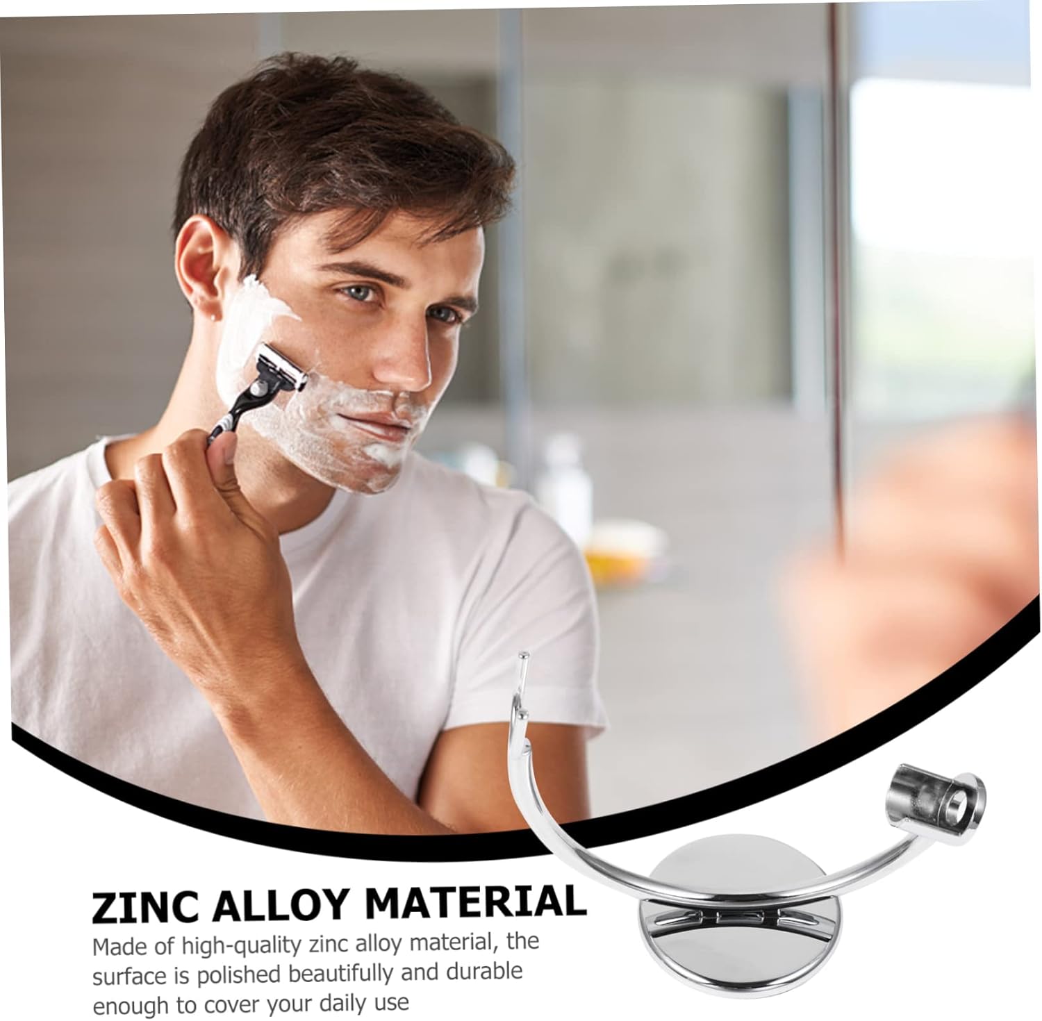 minkissy 3pcs Beard Care Razor Holder Practical Razor Stand Bathroom Nonslip Daily Shave