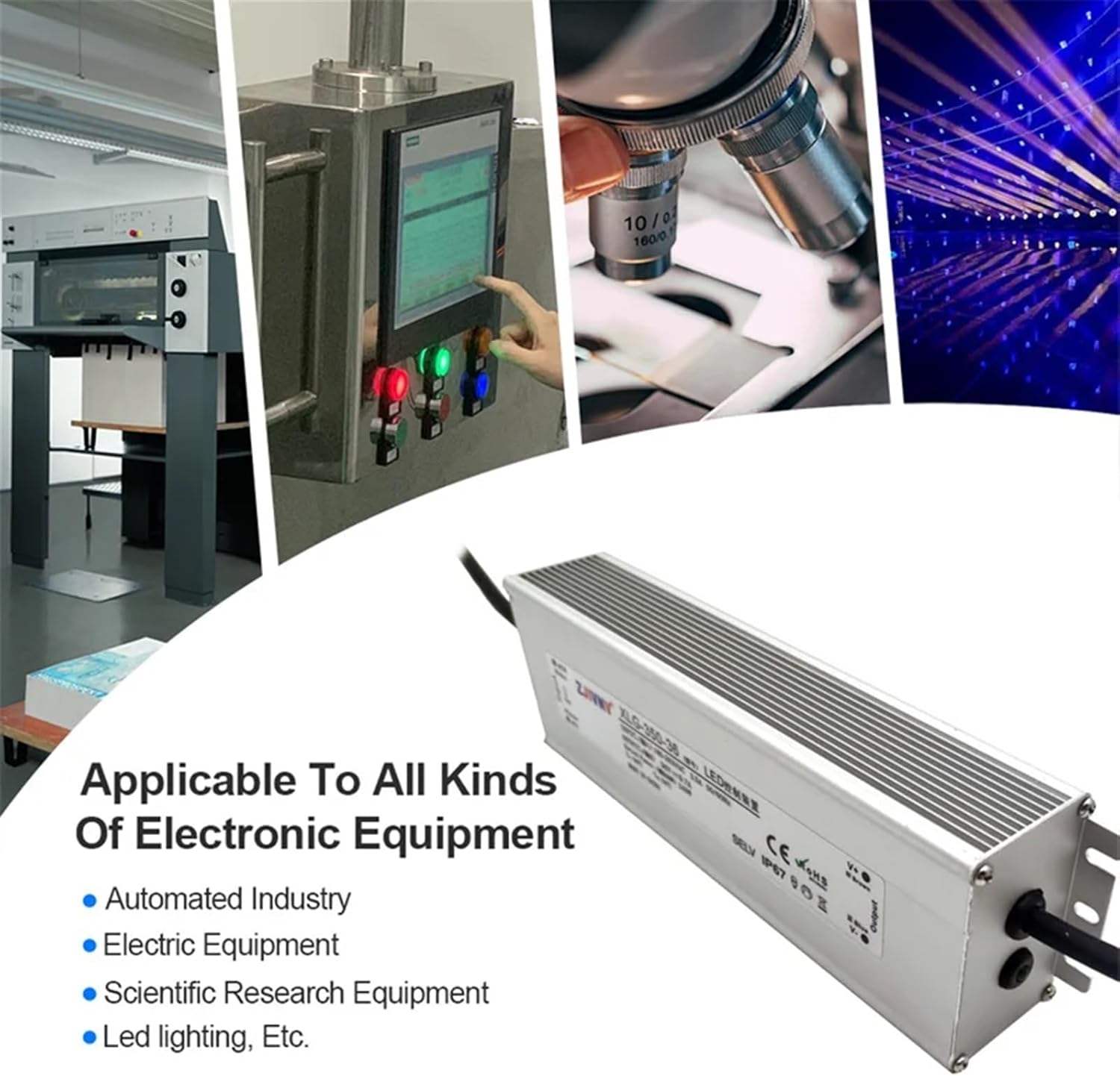 300W 350W Waterproof Outdoor Switching Power Supply AC-DC 24V 36V 48V Constant Voltage LED Driver Lighting Transformer(350W,183-263VAC_36V)