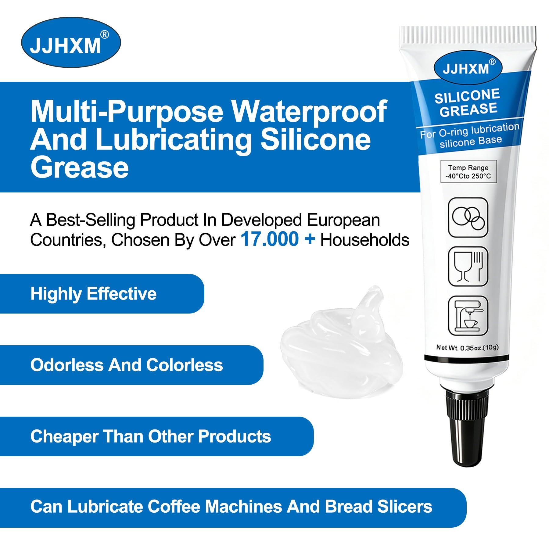 Grasa de silicona lubricante para juntas tóricas cafeteras automáticas 10g