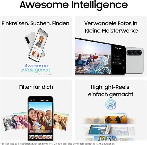 Samsung Galaxy A56 5G AI Smartphone ohne Vertrag, Simlockfreies AI Handy mit Android, 8 GB RAM, 128 GB Speicher, 50-MP-Kamera, Awesome Lightgray, 2,5 Jahre Herstellergarantie [Exklusiv auf Amazon] - 3
