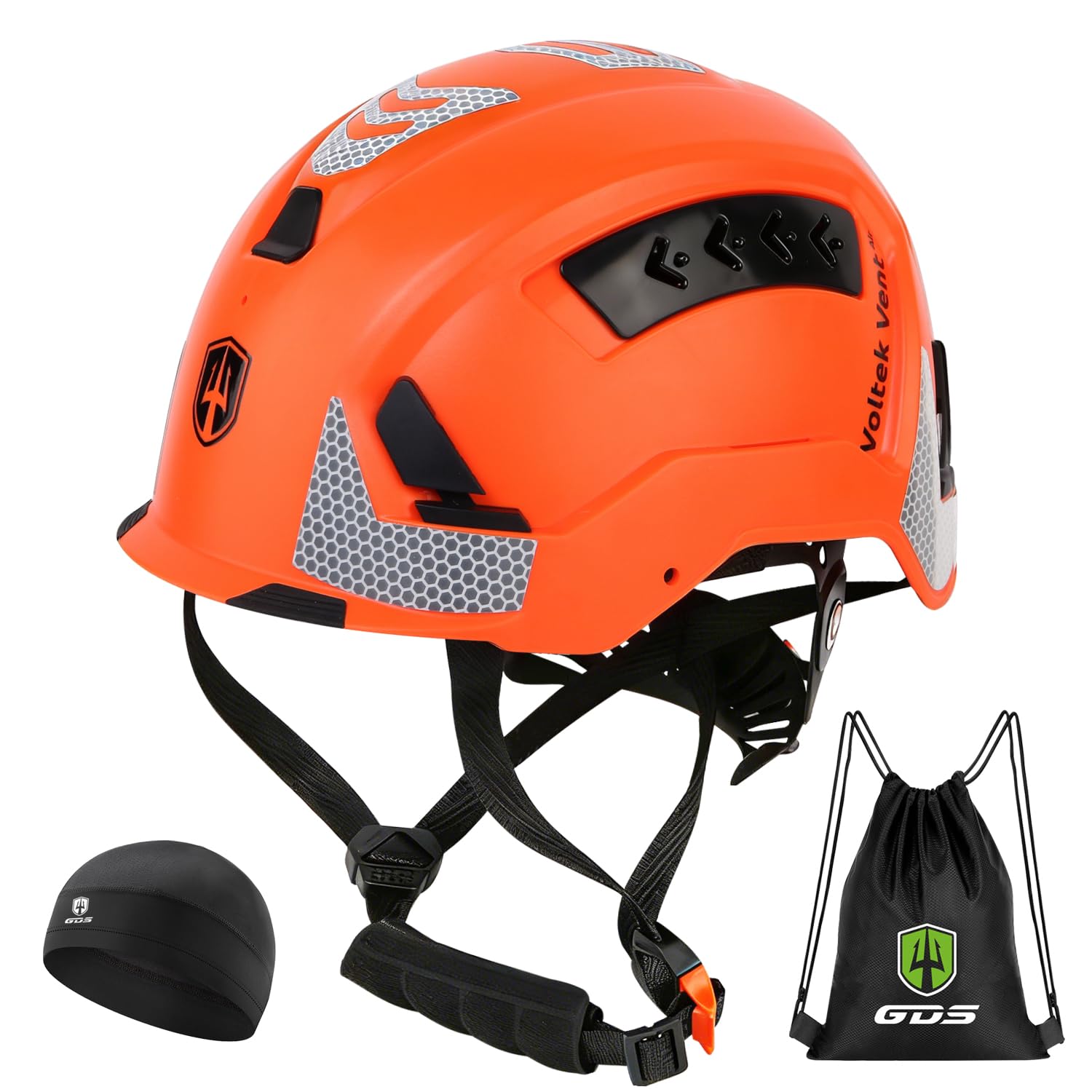 GREEN DEVIL Voltek Vent Air, casco industriale per adulti, con certificazione EN12492, resistenza agli urti e alla penetrazione EN397, test con protezione multipla su tutti i lati