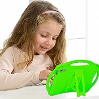 Vista 6 de TopEsct Funda infantil para iPad mini 7 (A17 Pro) 2024/iPad Mini6 2021, funda de silicona a prueba de golpes con soporte de asa para iPad mini