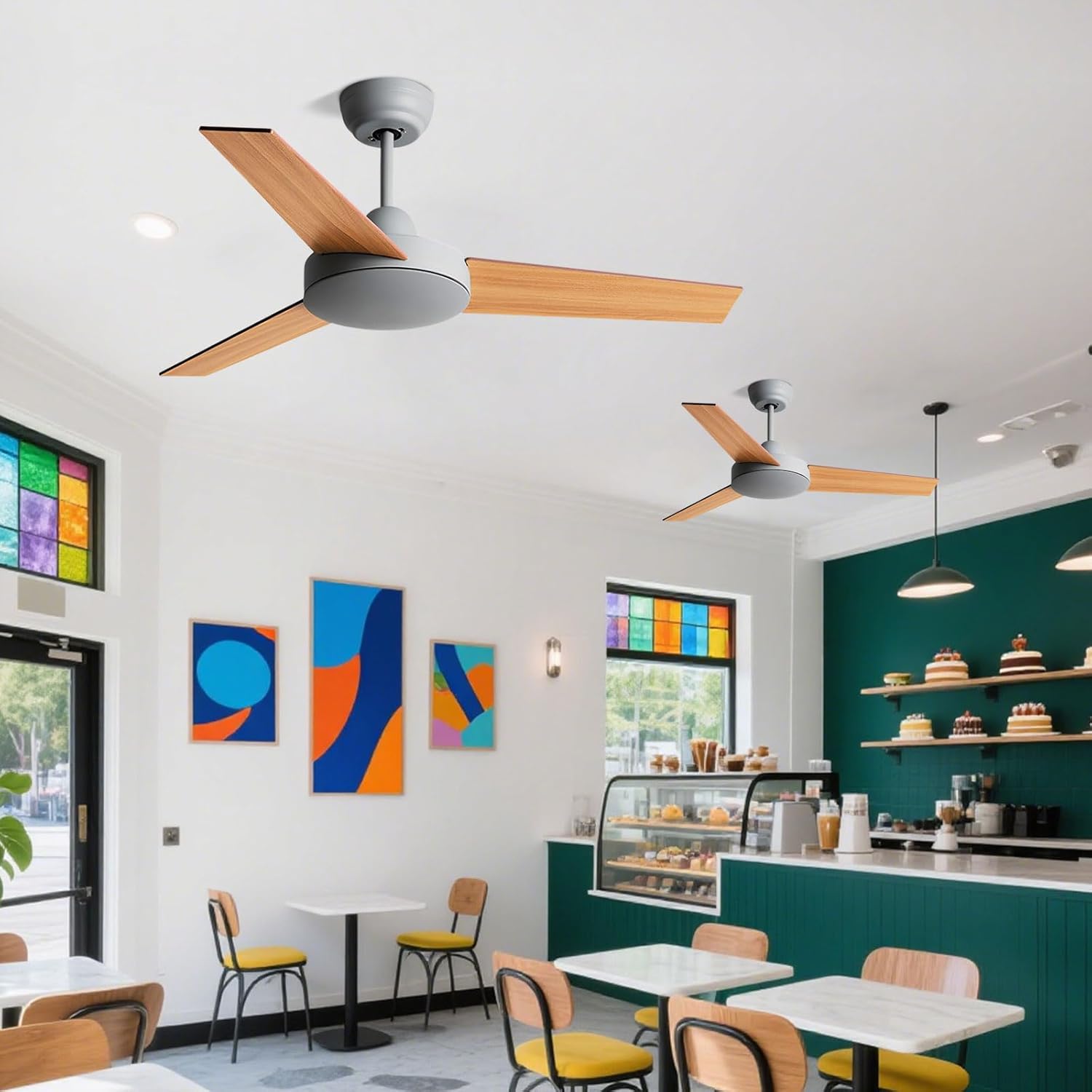 Simple Ceiling Fans With Remote Control Quiet Ceiling Fan No Light Modern Ceiling Fan Without Light 3 Speeds, AC Motor For Indoor Bedroom Living Room Restaurant Patio