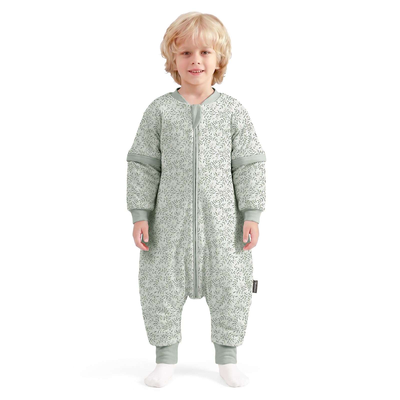 Mosebears Baby Schlafsack mit Beinen 2.5 Tog Warm gefüttert winter kinder schlafsack abnehmbaren Ärmeln Junge Mädchen Unisex Schlafanzug (6-18 Monate(baby height 75-85cm))