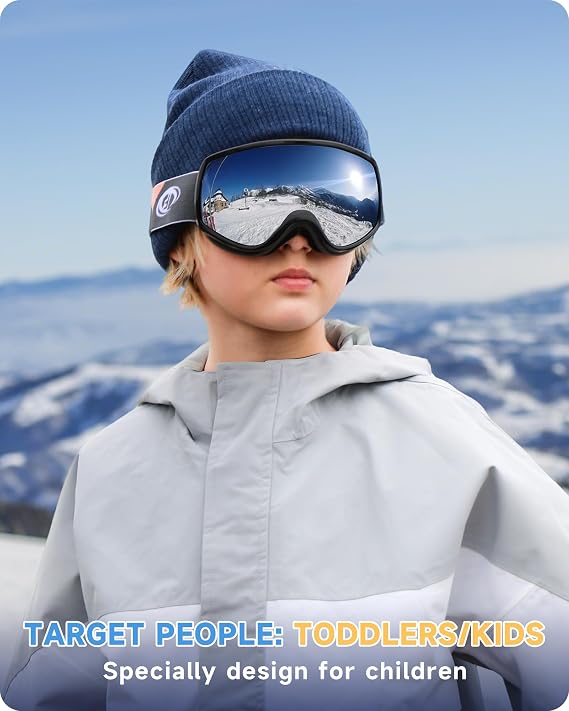 findway Kids Ski Goggles, Kids Snowboard Goggles for Boys Girls Toddler age 3-12