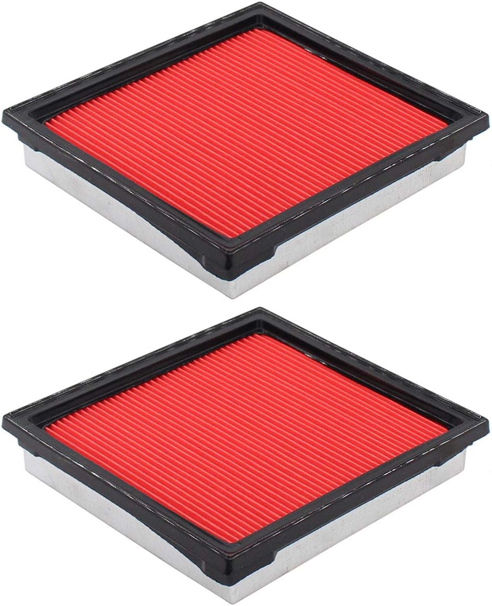 Pack of 2 Engine Air Filter for Infiniti G35 2007-2009, G25 2011-2012, G37 2008-2013, Q40/Q60 2014-2015, EX35 2008-2012, EX37 2013, QX50 2014-2017, Nissan 350Z 2007-2009, 370Z 2009-up