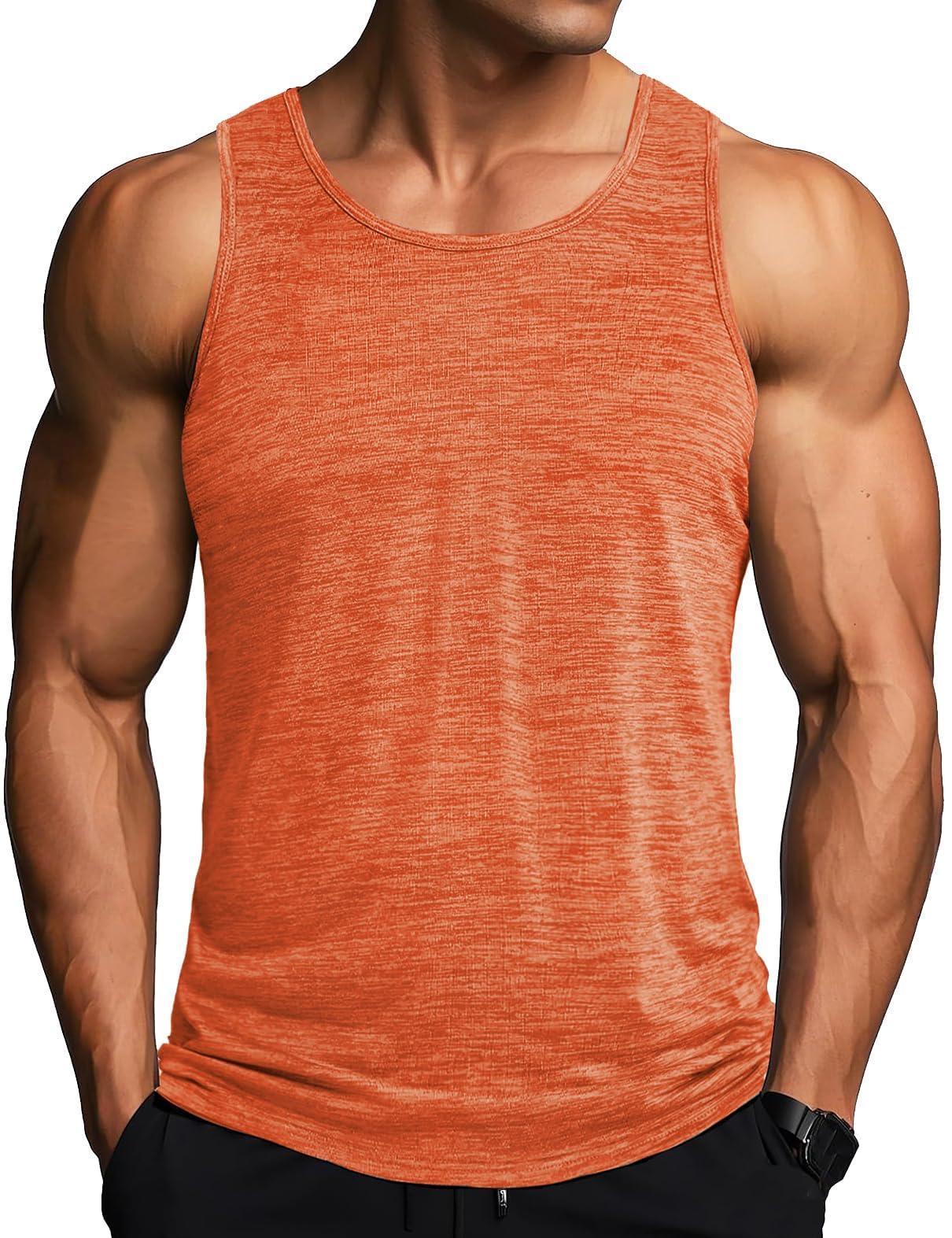 MAGCOMSEN Herren Tank Tops Leicht Achselshirt Ärmellos Quick Dry Sport T-Shirt Laufen Fitness Tankshirts Sommer Outdoor Funktionsshirt